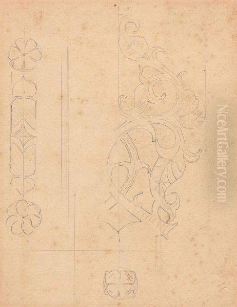 Designs for Gothic Ornamentation Oil Painting by Augustus Pugin