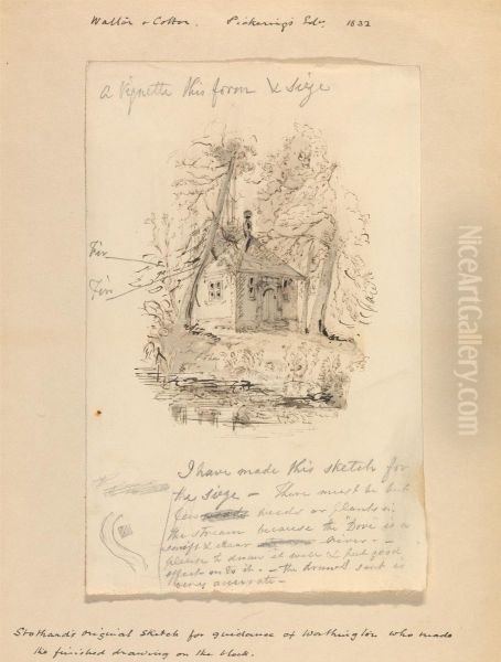 Sketch of Izaak Walton's Cottage for the 