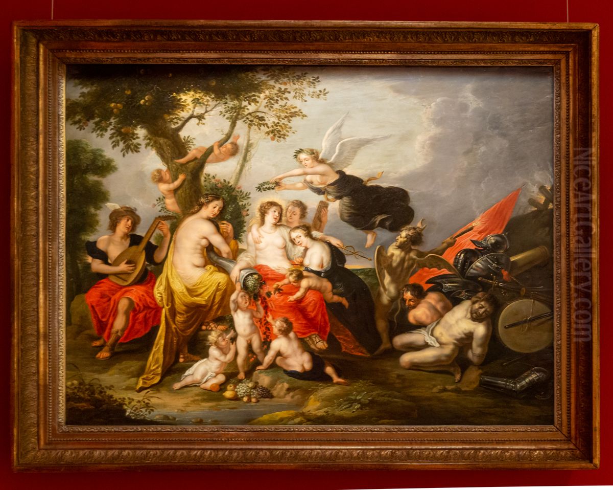 Allegory of peace Oil Painting by Antoon Willemsens