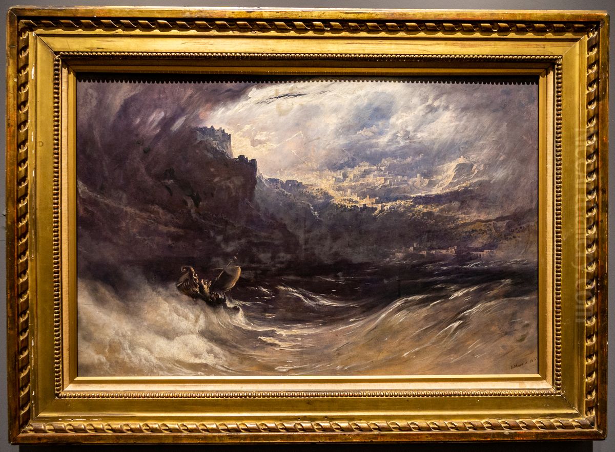 Christ Stilleth the Tempest Oil Painting by John Martin