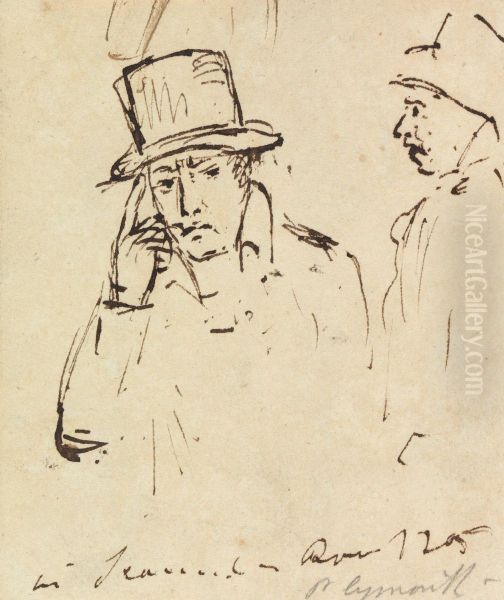 Studies of Men with Hats Oil Painting by Benjamin Haydon