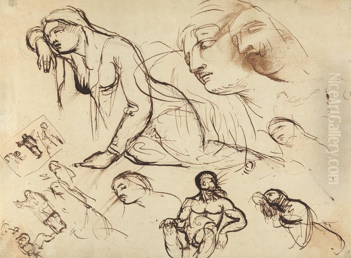 Figure Studies of the Virgin Mary Oil Painting by Benjamin Haydon