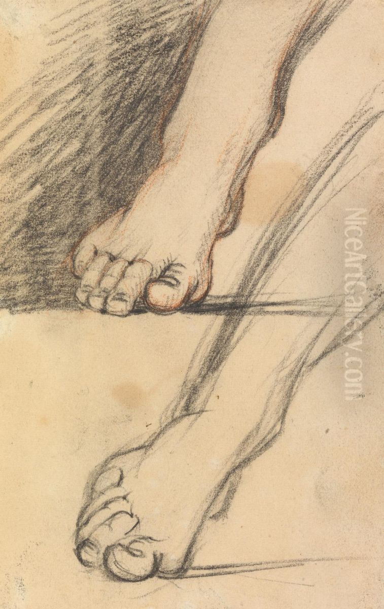 Study of Feet Oil Painting by Benjamin Haydon