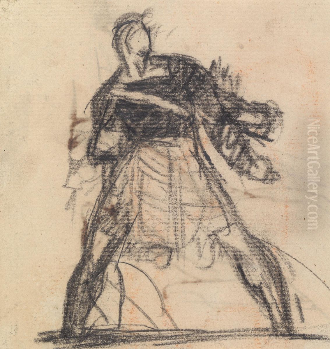 Study of a Soldier Oil Painting by Benjamin Haydon