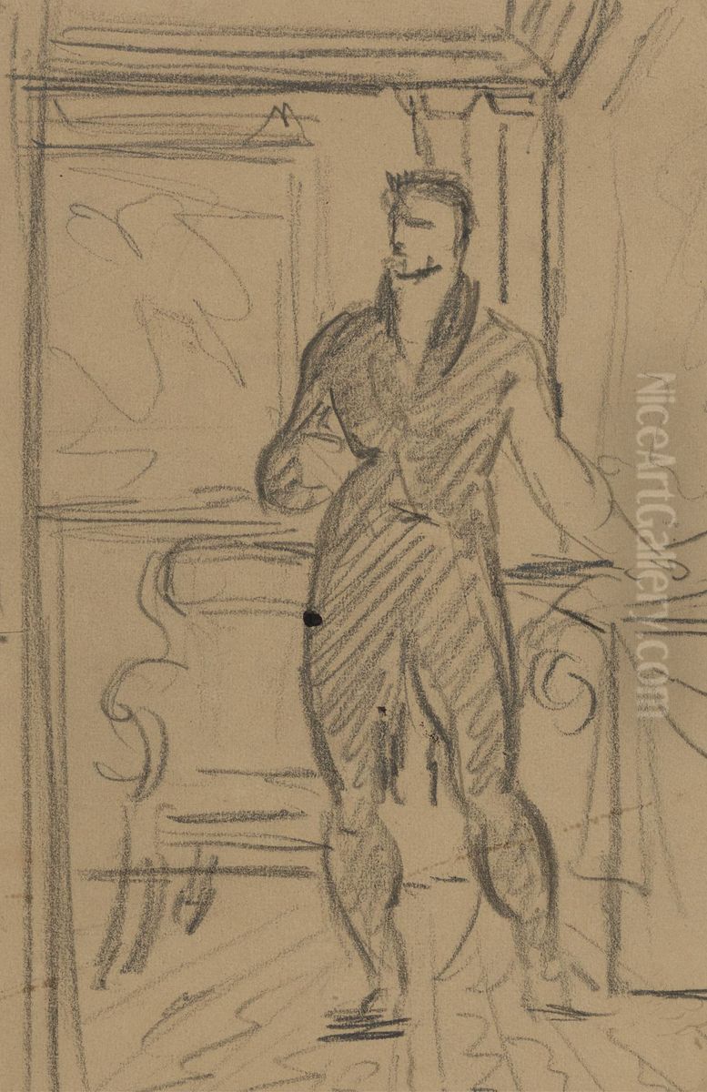 Figure Study of a Man in a Formal Suit Oil Painting by Benjamin Haydon