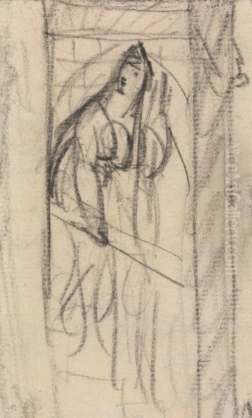 The Murder of Duncan - Lady Macbeth, Approaching Macbeth and the Body Oil Painting by Benjamin Haydon