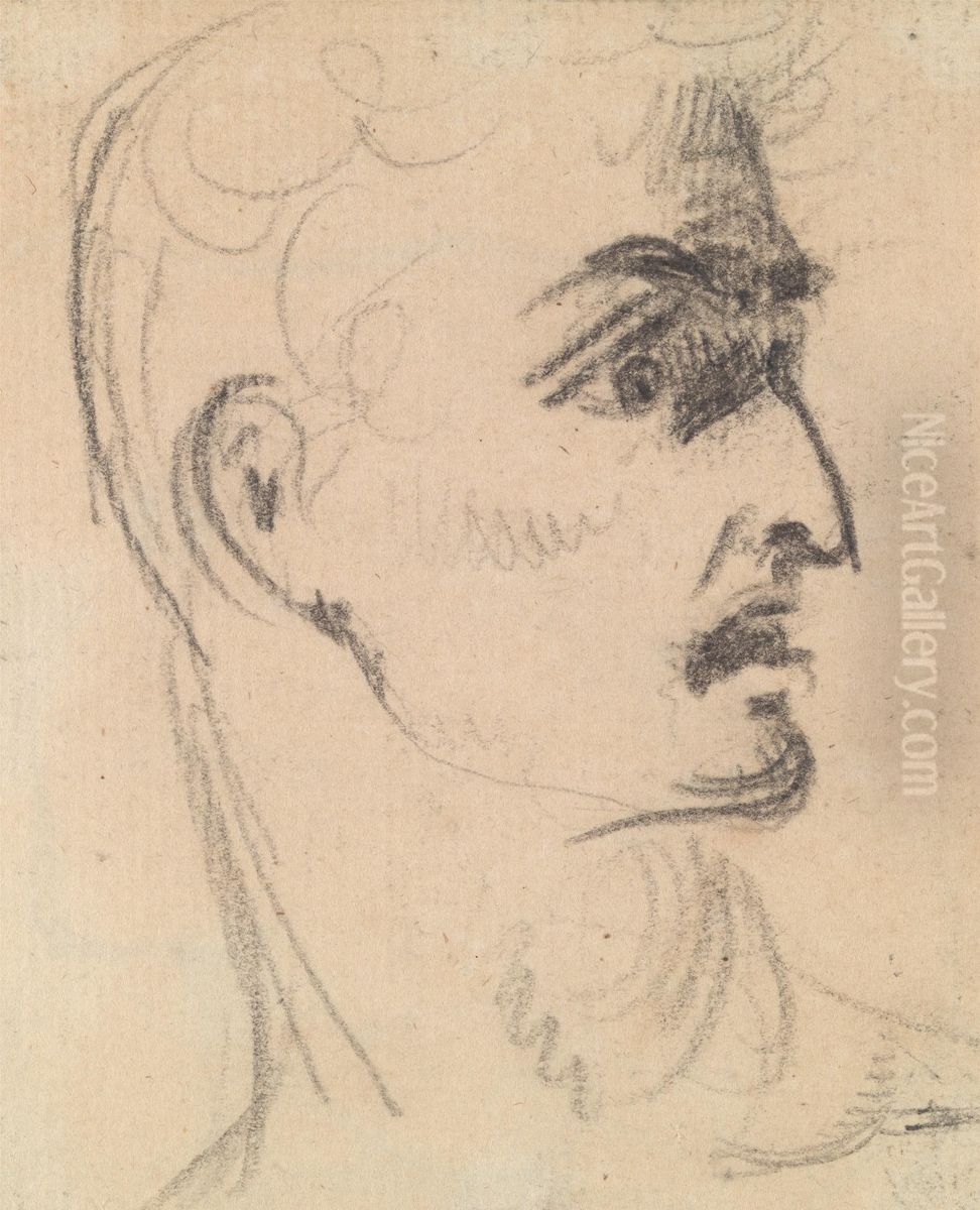 Study of a Man's Facial Expression Oil Painting by Benjamin Haydon