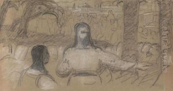 Study For, Christ's Entry into Jerusalem Oil Painting by Benjamin Haydon