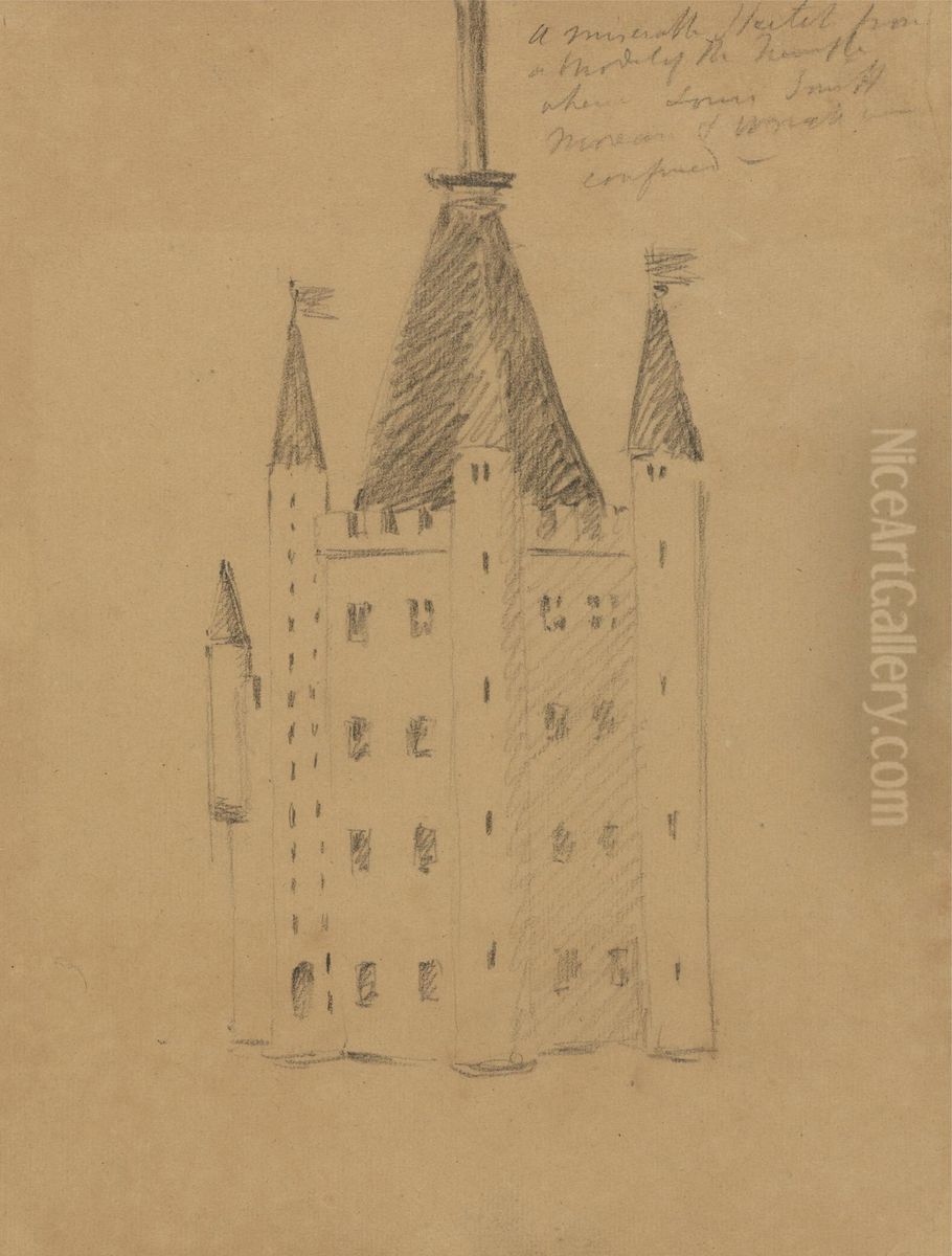 Study of a Castle Oil Painting by Benjamin Haydon