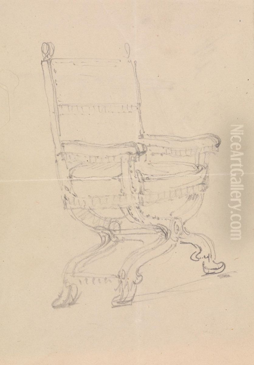 Study of a Chair Oil Painting by Robert Smirke