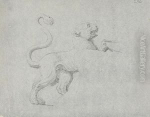 Sketch of a Lion, From a Sculpture Sketch of a Lion, From a Sculpture