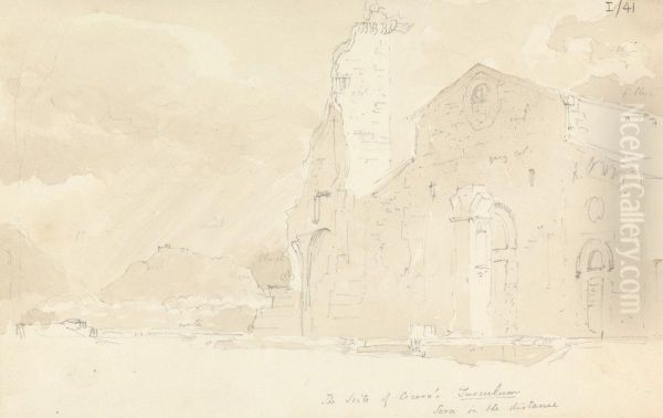 The Site of Cicero's Villa in Tusculum Oil Painting by Robert Smirke