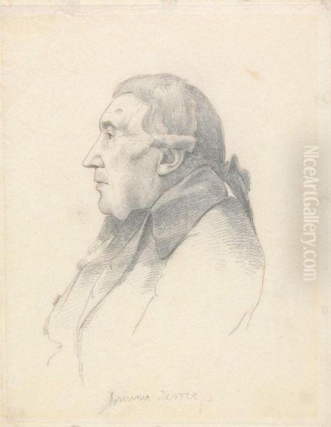 Portrait of Dominic Serres Oil Painting by William Daniell
