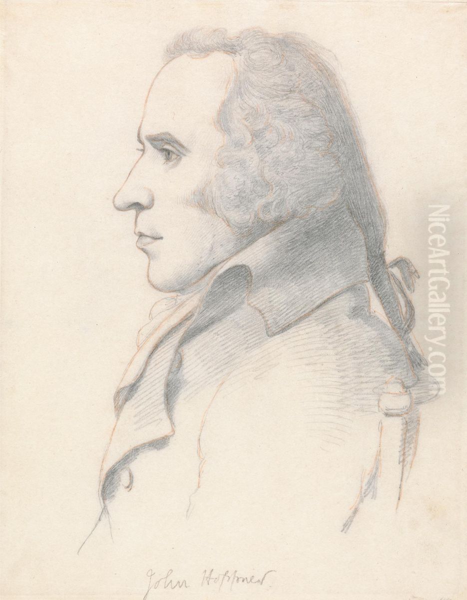 Portrait of John Hoppner Oil Painting by William Daniell RA