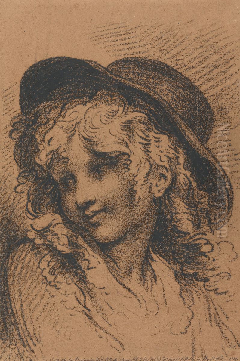 Portrait of the Artist's Son, Raphael Oil Painting by Benjamin West