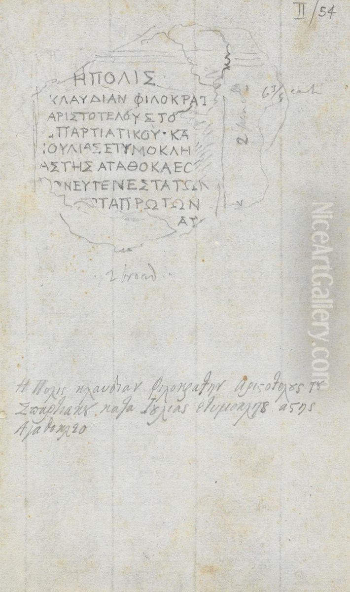 Ancient Inscriptions in Greek Alphabet Oil Painting by Robert Smirke