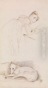 Studies of Woman and Greyhound