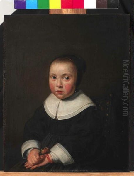 Portrait of a five-year-old girl Oil Painting by Jan De Bray