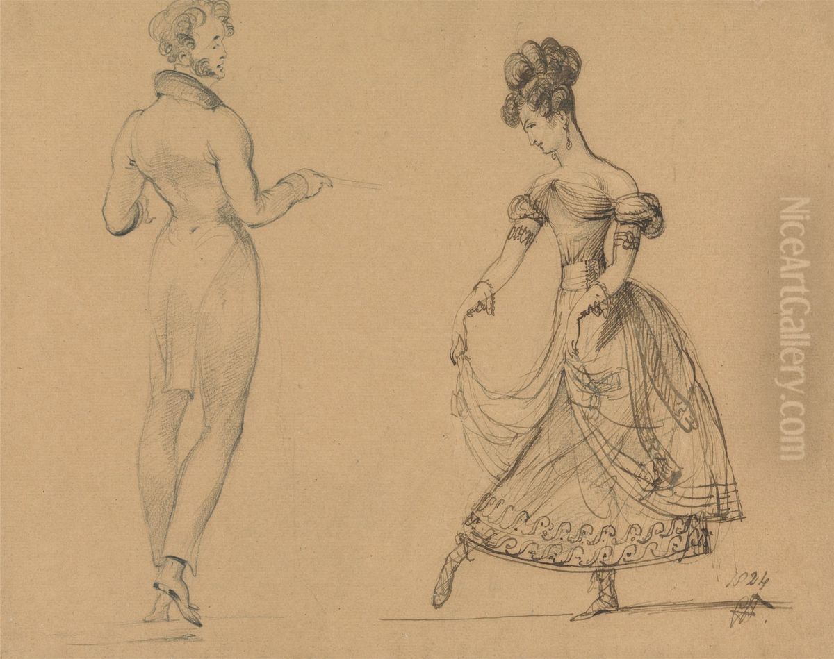 A Minuet Oil Painting by George Hayter