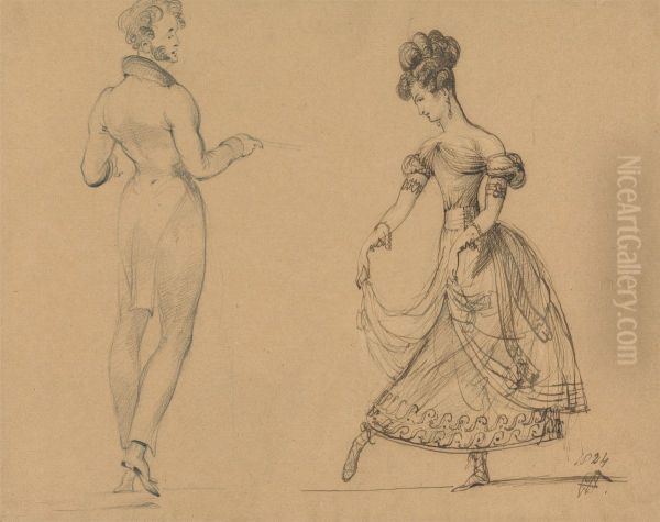 A Minuet Oil Painting by George Hayter