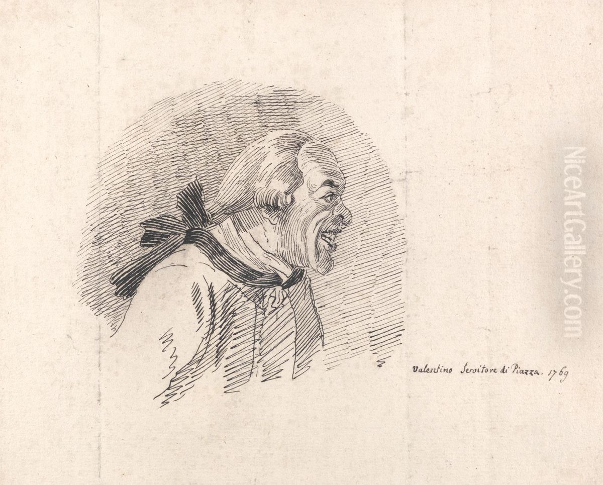 Valentino, Servitore de Piazza Oil Painting by Thomas Patch