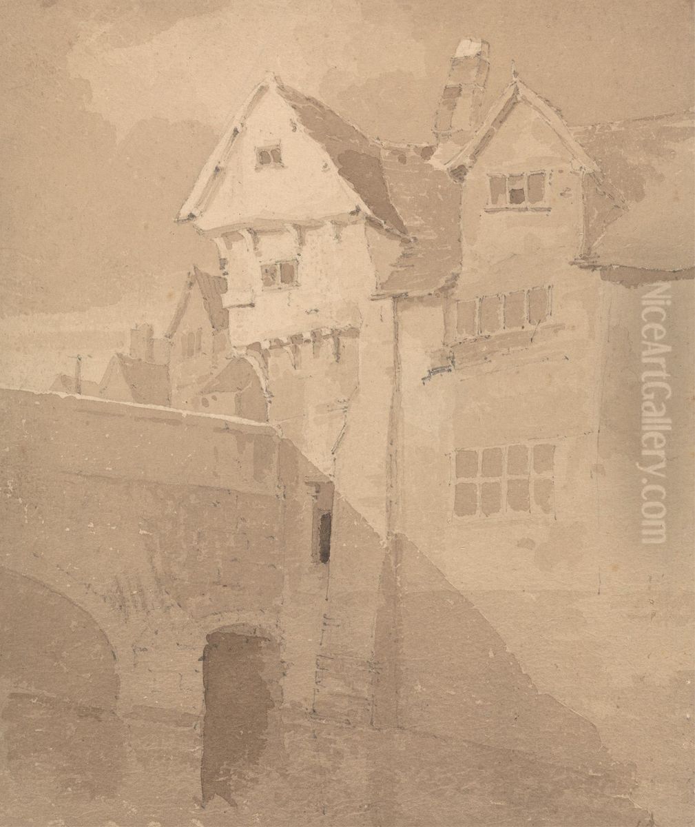 Fye Bridge, Norwich Oil Painting by John Thirtle