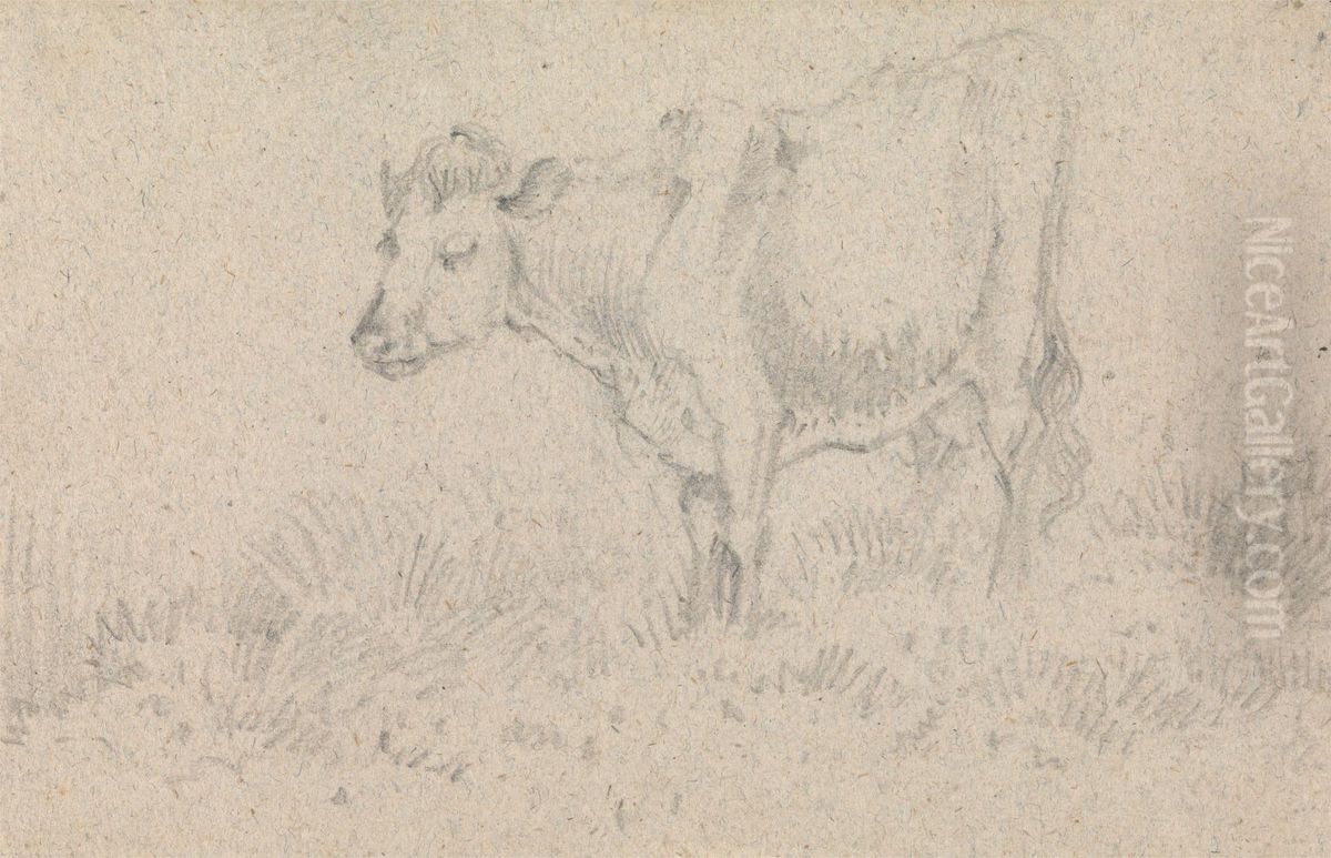 A Cow Oil Painting by John Crome