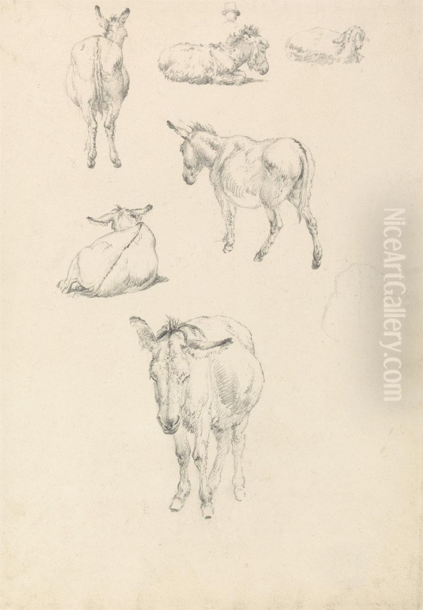 Lying, Walking, Standing, Sitting Oil Painting by Robert Hills