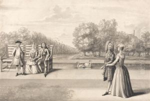 Figures on Bank of the Long Water, Hampton Court Palace