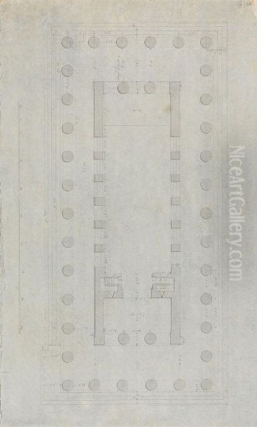 Architectural Drawing of the Temple of Concordia Oil Painting by Robert Smirke