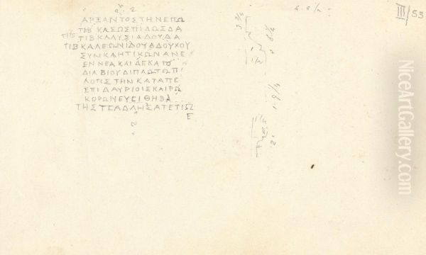 Inscriptions in Greek Alphabet Oil Painting by Robert Smirke
