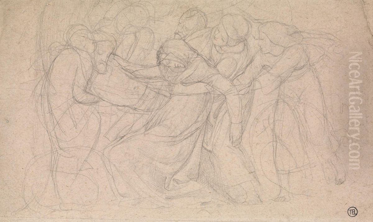 Descent from the Cross Oil Painting by Alfred Stevens