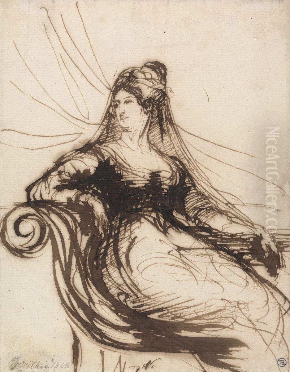 Portrait of a Lady, called Mademoiselle Sontag Oil Painting by John Hayter