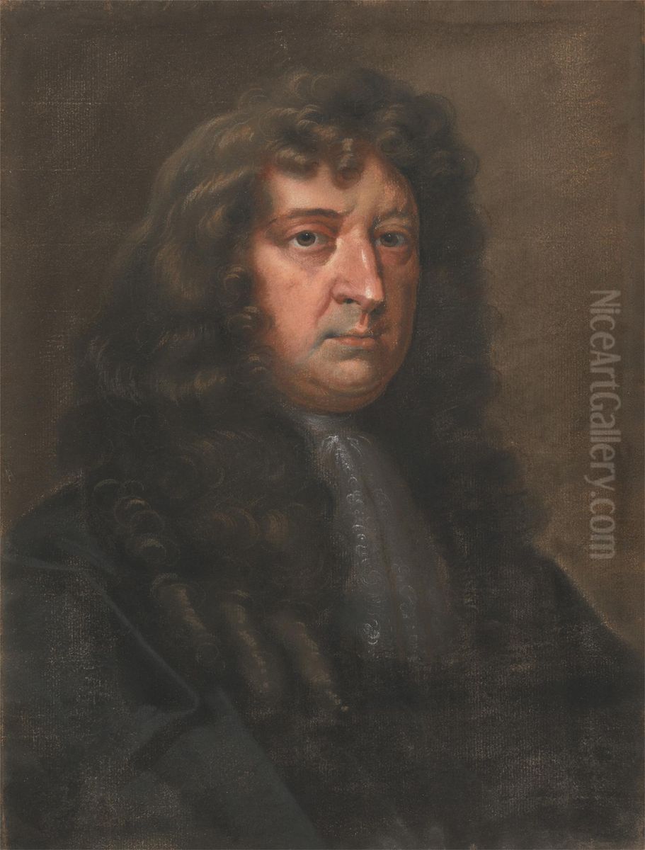 Samuel Butler, the Author of Hudibras Oil Painting by Edward Luttrell