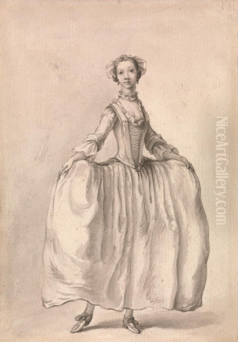 Standing Figure of a Lady Oil Painting by Francis Hayman