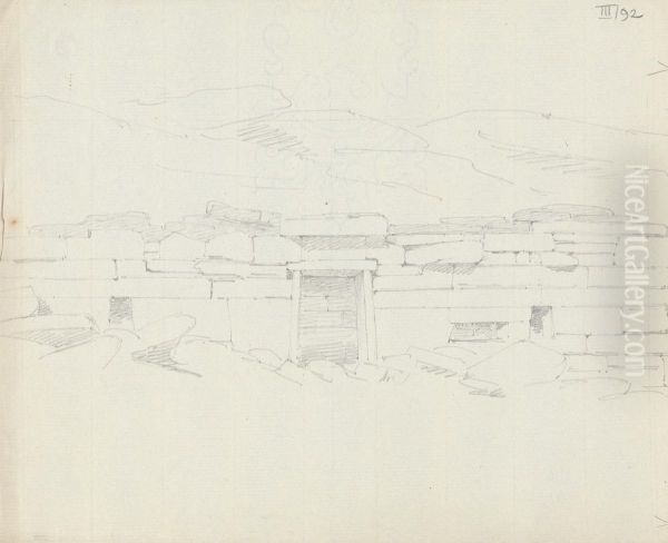 Entrance of a Ruined Structure Oil Painting by Robert Smirke