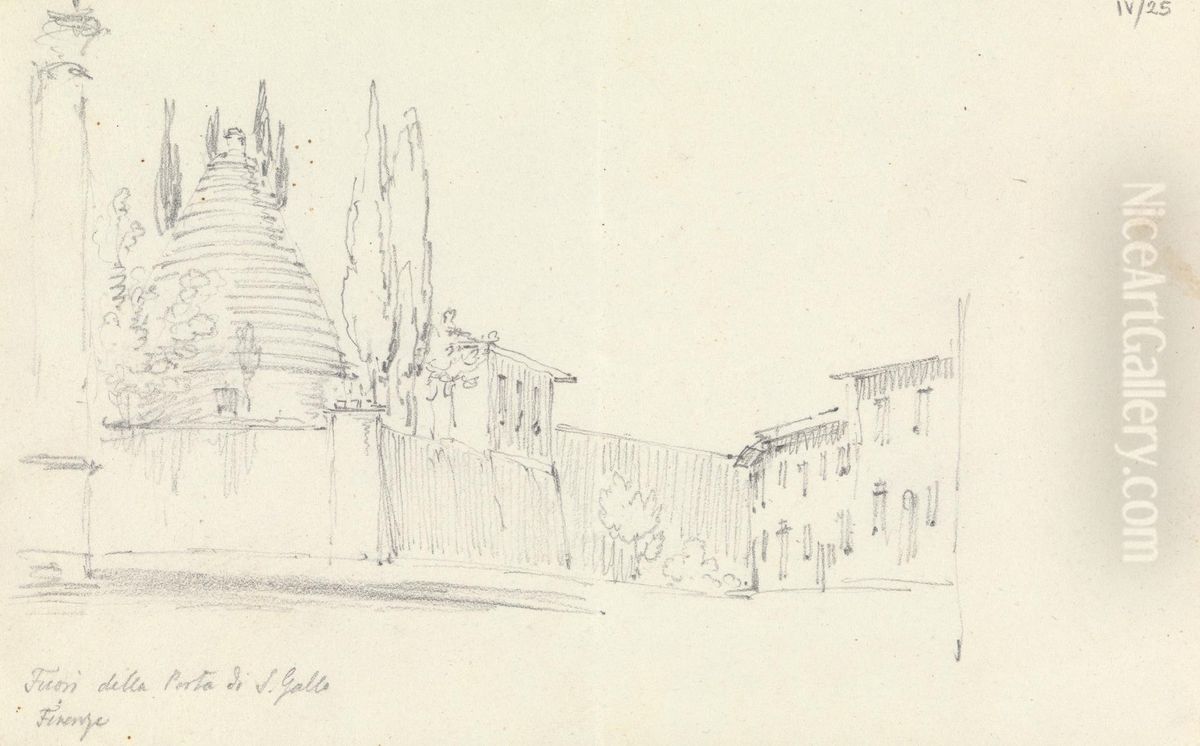 Outside the Gate of S. Gallo, Florence Oil Painting by Robert Smirke