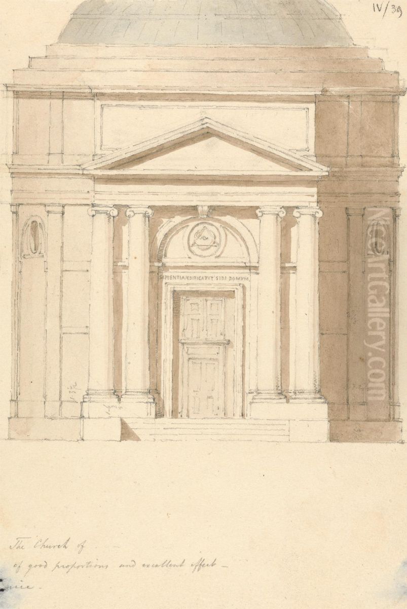 Front of La Maddalena Church, Venice Oil Painting by Robert Smirke