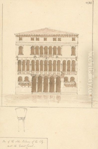 Study of an Older Palace in Venice Oil Painting by Robert Smirke