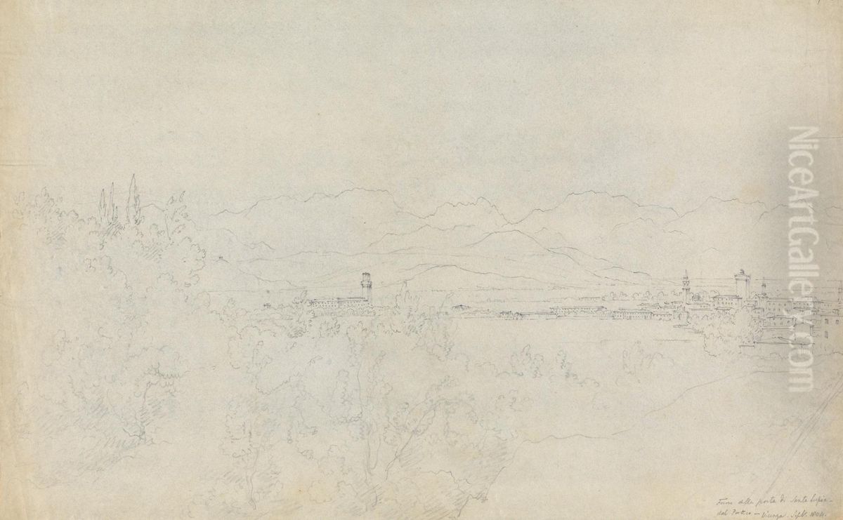 From della Porta di Santa Lupia - del Portico, Vicenza Oil Painting by Robert Smirke From della Porta di Santa Lupia - del Portico, Vicenza Oil Painting by Robert Smirke