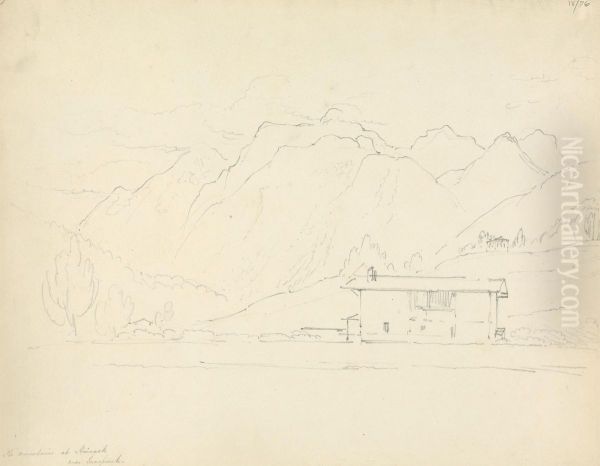 The Mountains at Steinach am Brenner near Innsbruck Oil Painting by Robert Smirke