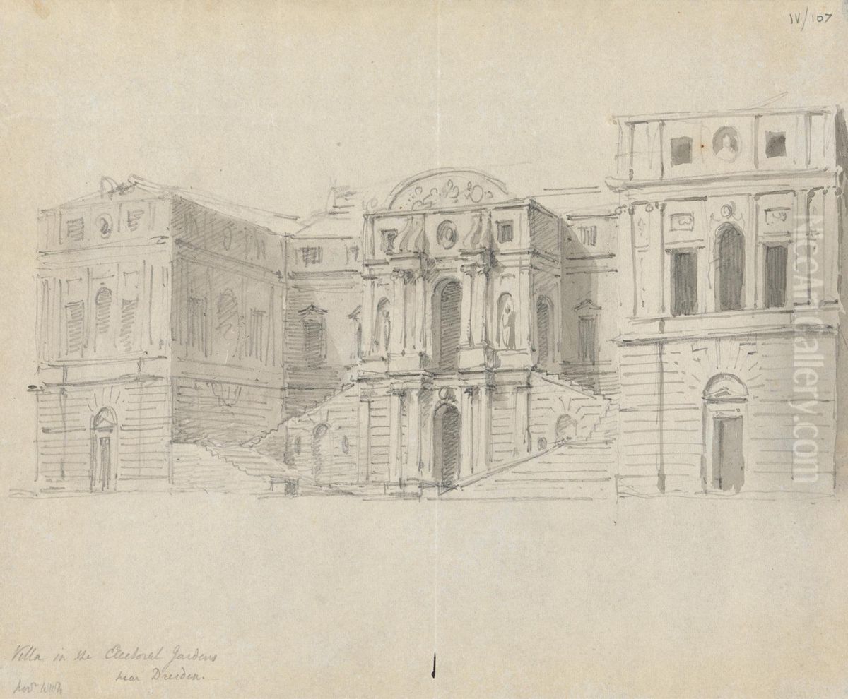 Villa in the Electoral Gardens Near Dresden Oil Painting by Robert Smirke