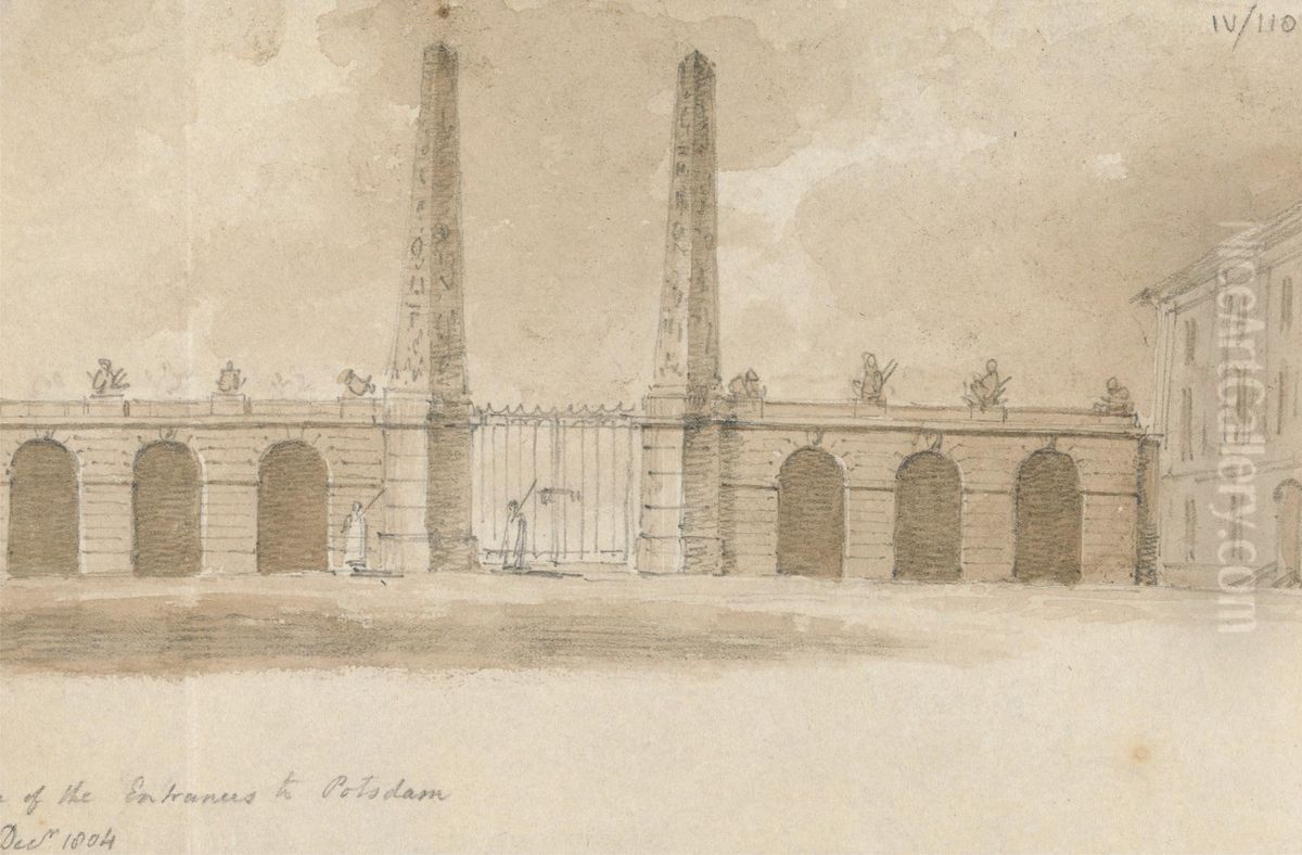 One of the Entrances to Potsdam Oil Painting by Robert Smirke
