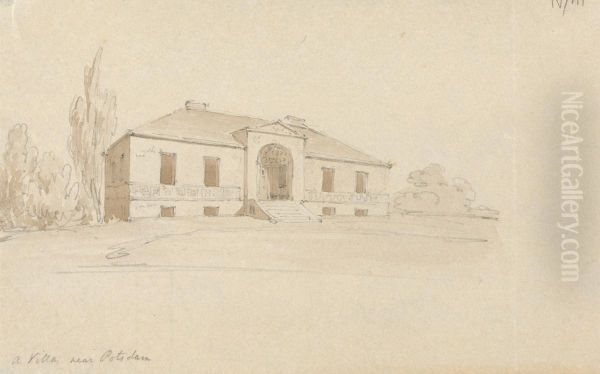A Villa Near Potsdam Oil Painting by Robert Smirke