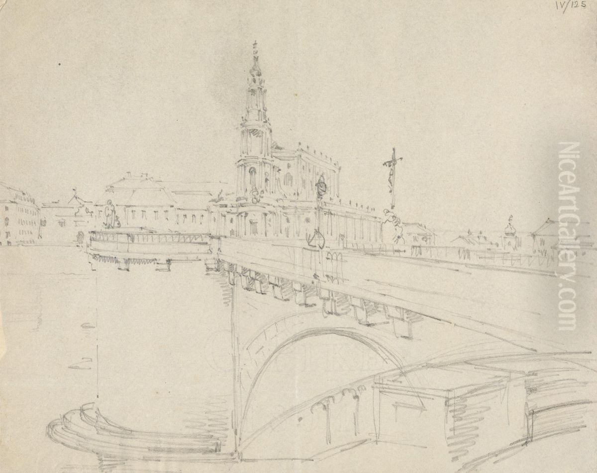 Charles Bridge in Prague Oil Painting by Robert Smirke