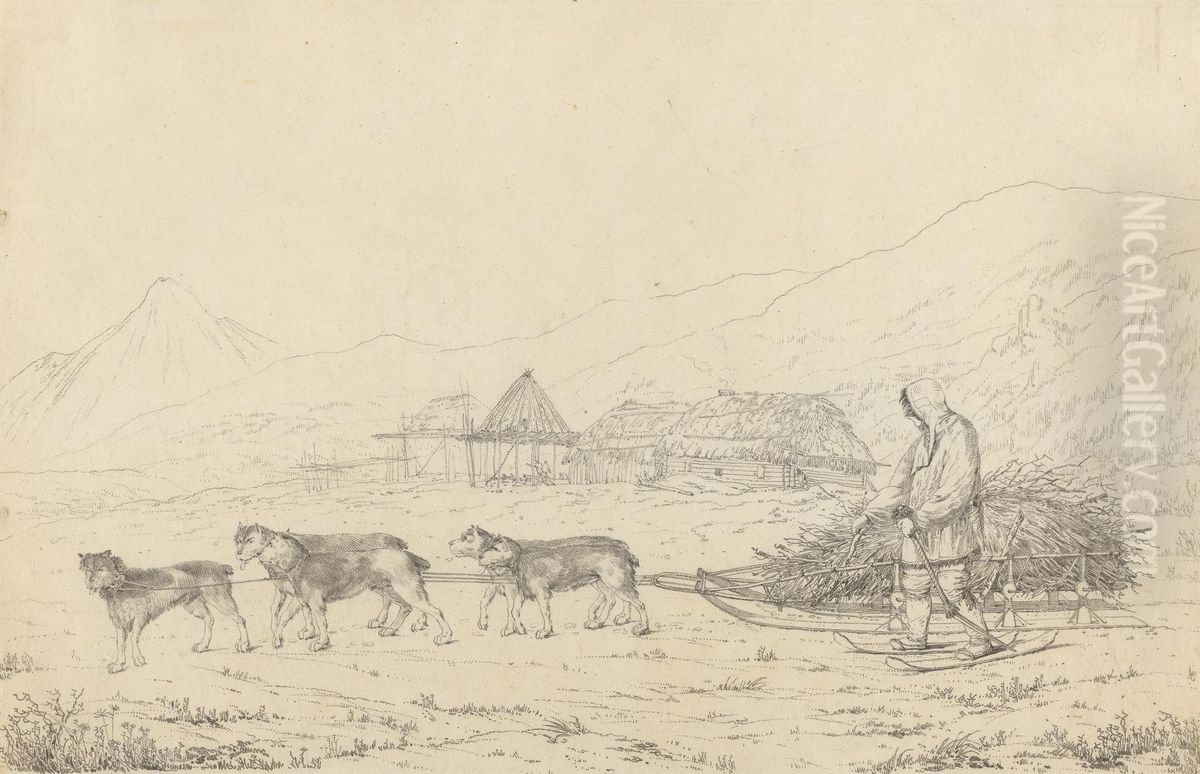 The Narta or Sledge for Burdens in Kamtschatka Oil Painting by John Webber