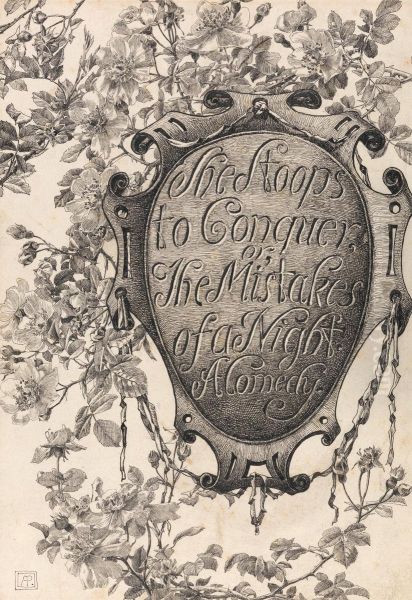 Title page from She Stoops to Conquer Oil Painting by Alfred Parsons