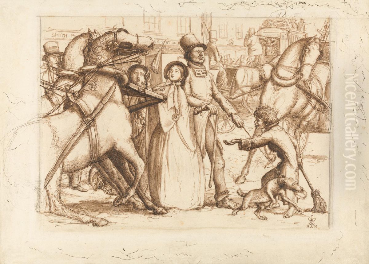 The Blind Man Oil Painting by Sir John Everett Millais