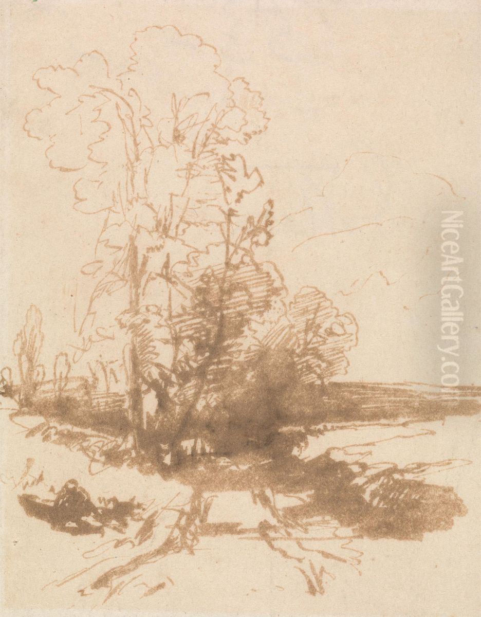 In Country Lane Oil Painting by Thomas Creswick