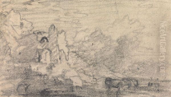 From an Album of Sixty-one Topographical Sketches Oil Painting by John Varley